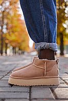 Зимние ботинки Ugg Classic Ultra Mini Platform Beige