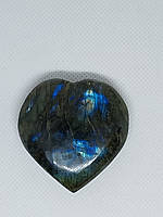 Лабрадор кабошон камень сердце без оправы 52*52*14 мм. натуральный лабрадор Индия