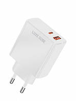 Зарядний пристрій Luxe Cube 2USB 36 W QC 3.0 + PD White (4120201336367) (код 37747)