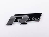 Эмблема шильдик на крылья, надпись значок на крыло VW Volkswagen Фольксваген R line Р лайн Хром
