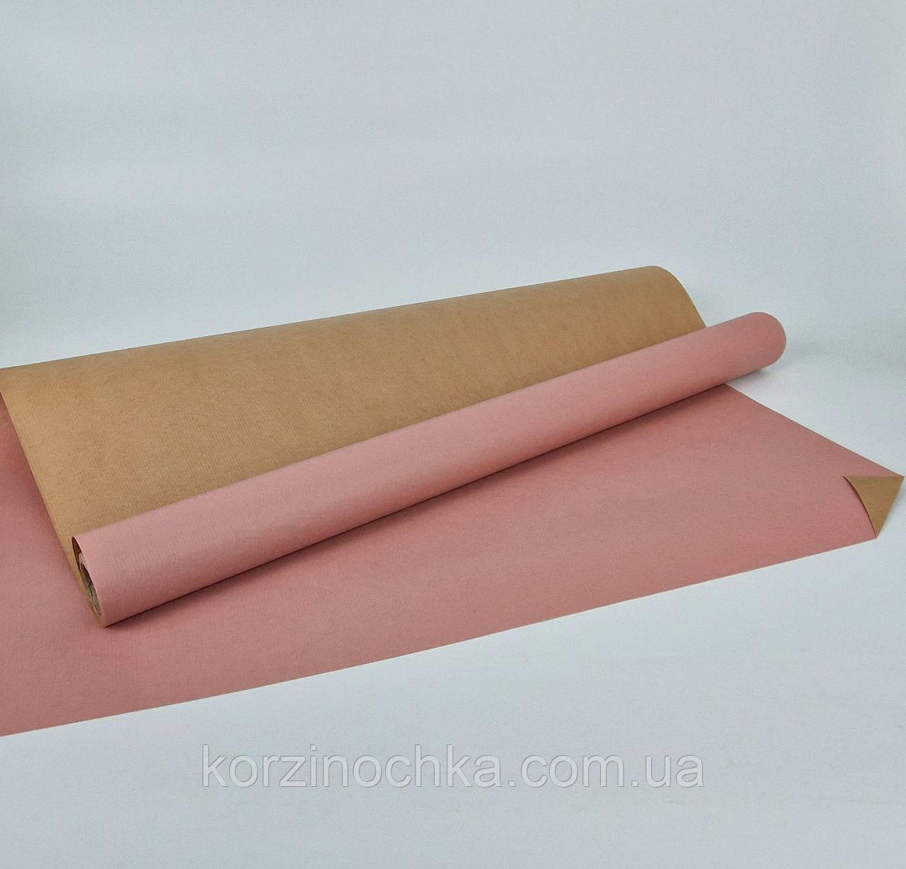 Папір для пакування квітів в рулоні(8 м)тонований(h660)Світло-рожевий(1 шт)