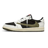 Стильні кросівки Nike Air Jordan 1 Low OG x Travis Scott Olive 45