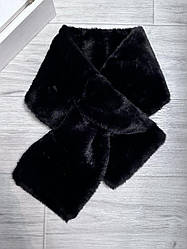Шарф-комір  зі штучного хутра  кашне Чорний (5005)
