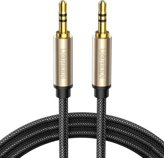 Кабель аудио Ugreen 3.5 mm to 3.5 mm Audio Cable Braided 1 м Gray (AV125)