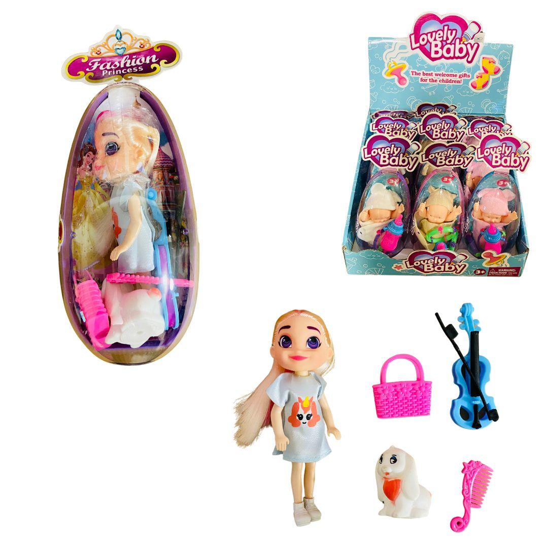 246 JFB Лялька, з аксесуарами, мікс різновидів, 9 штук у блоці, фото 1