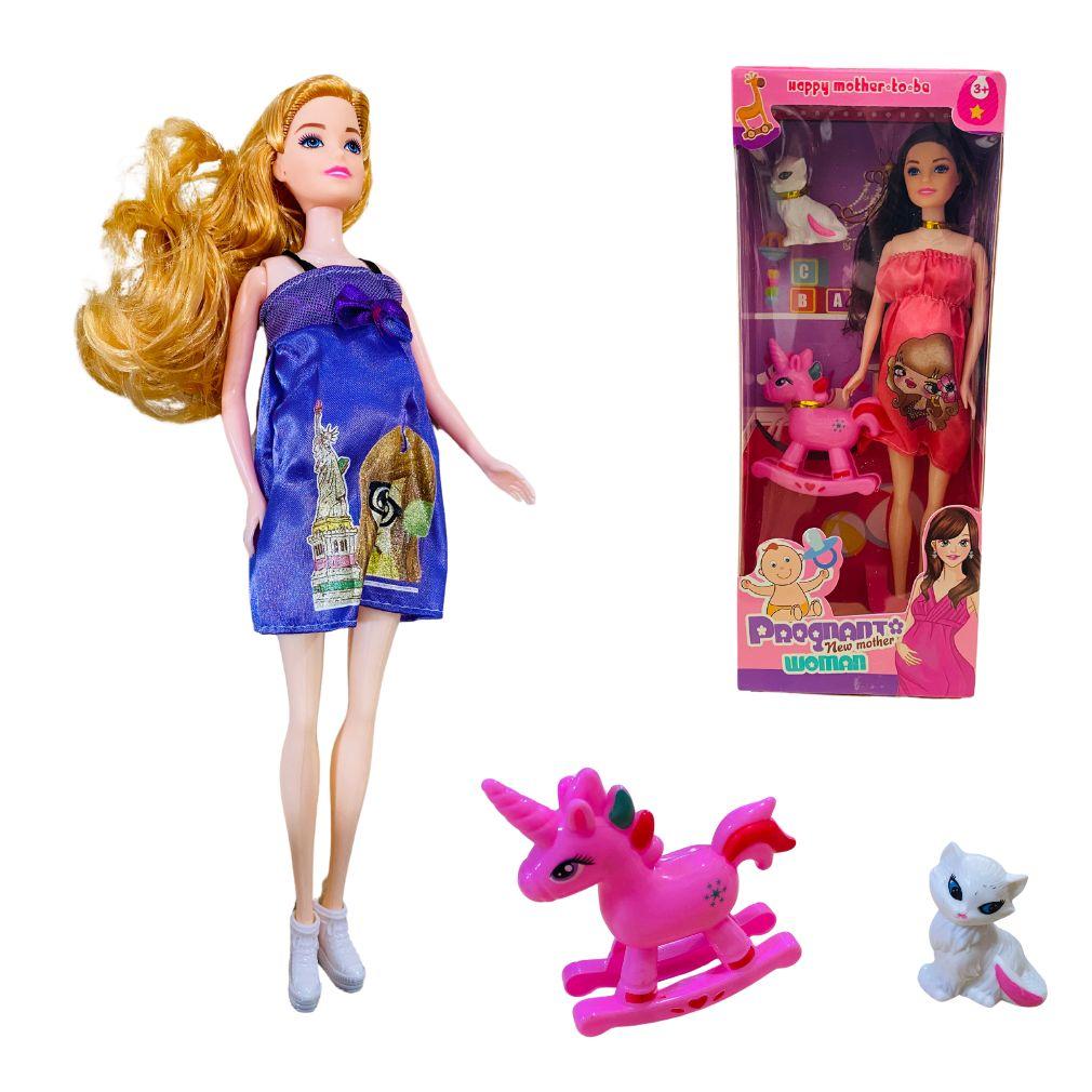588 HS Лялька вагітна, з аксесуарами, 2 різновиди, у коробці, фото 1