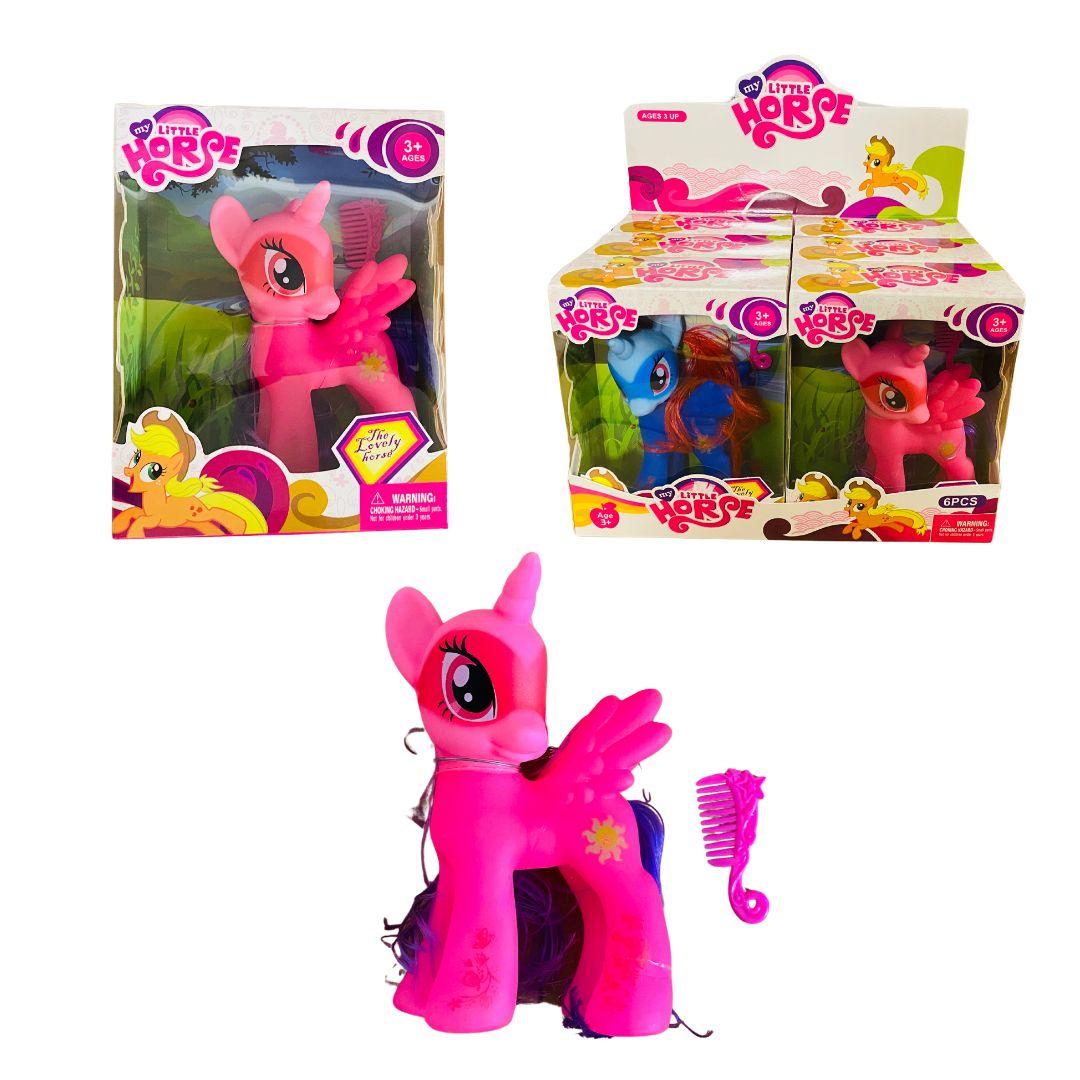 8817 А41В Поні з гребінцем, мікс кольорів, 6 штук у блоці, фото 1