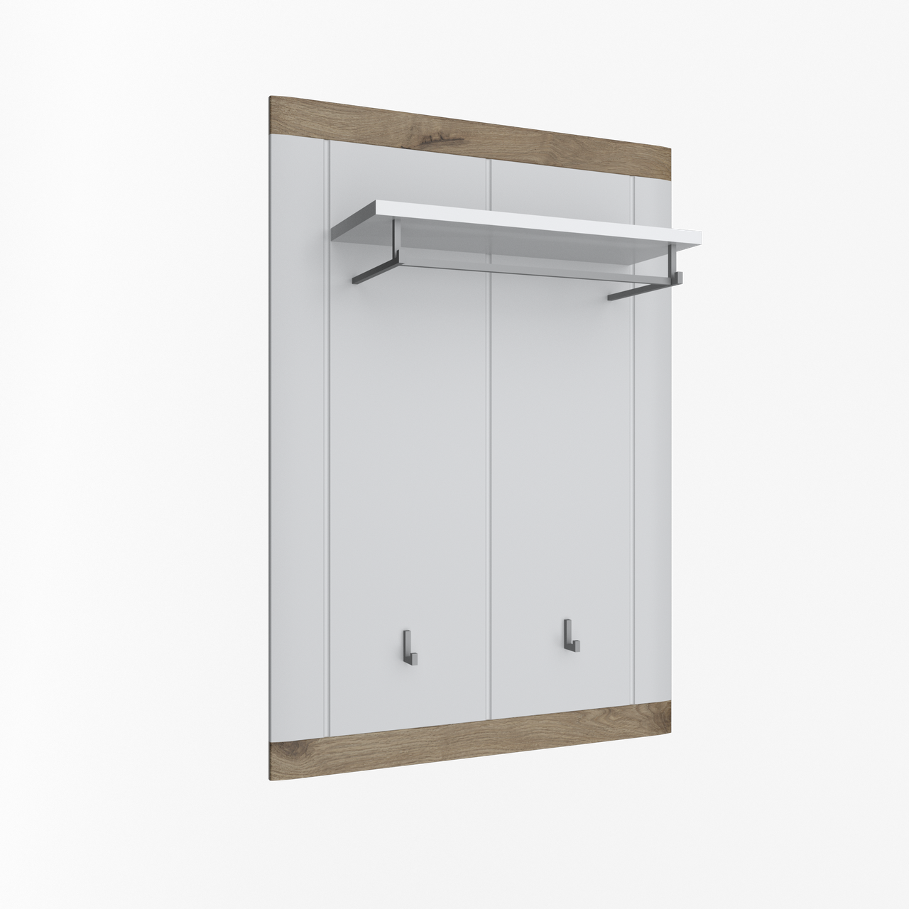 Вішалка Настінна Санторіні Білий / Дуб Вікінг Сокме, фото 1