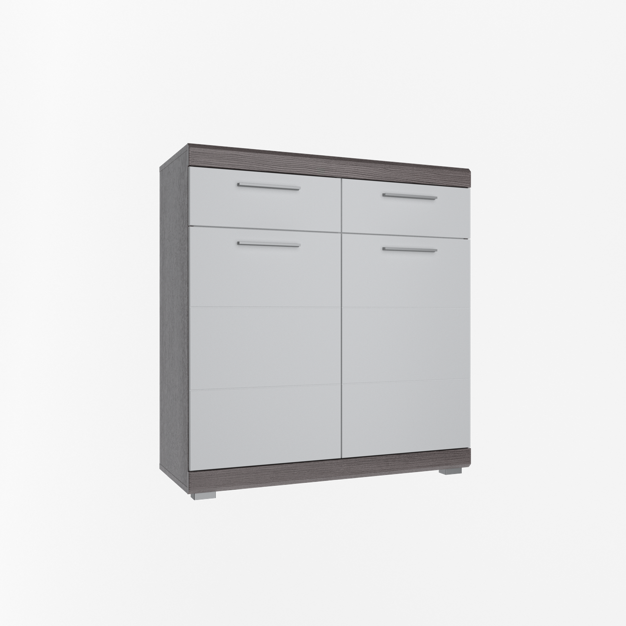 Комод 2Д2Ш Флорес Сосна Сіра/ Білий глянець Сокме, фото 1