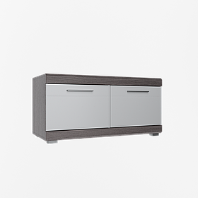 Тумба 2Д Флорес Сосна Сіра/ Білий глянець Сокме