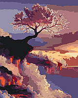 Картина за номерами Пейзаж Повітряне дерево, сакура 40*50 см Орігамі LW 727