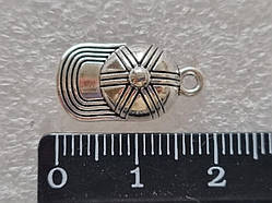 Бейсболка, підвіска, колір - срібло, довжина 17 мм