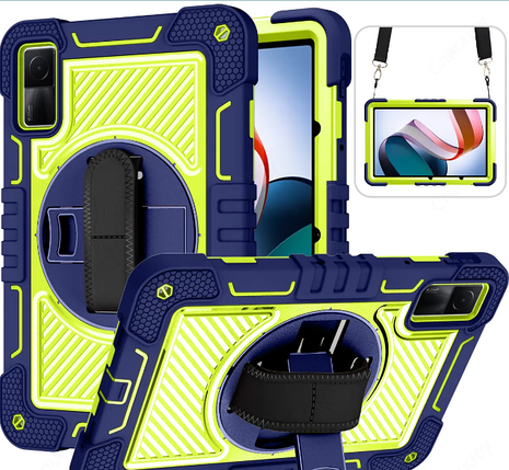 Чохол Carbon Armor Cover Tablet на Xiaomi Redmi Pad SE (11") / (синій + зелений), фото 1
