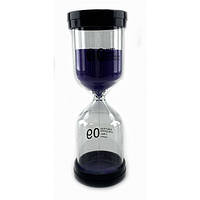 Стеклянные песочные часы на 60 минут 15,5х5 см Фиолетовый