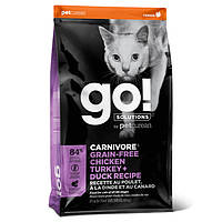 GO! Solutions Carnivore: Fit+Free Grain Free Chicken, Turkey, Duck Recipe for Cat Сухой корм для кошек с