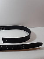 Полосы 09.088.001 кожаные для джинсовых ремней с двойным шпеньком шириной 40 мм чёрные