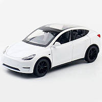 Детская Металлическая Машинка Tesla Model Y Коллекционная 1:32