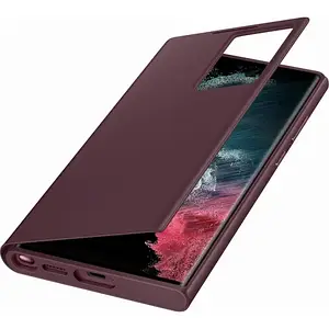 Оригінальний чохол Samsung Ultra S-View Flip Cover для Galaxy S22 Ultra (S908) Burgundy