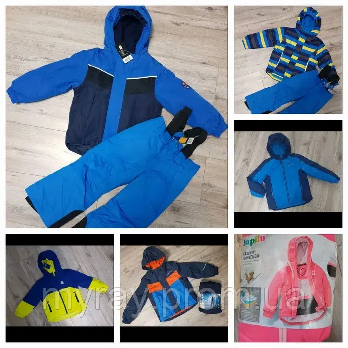 Термокомбінезон дитячий лижний напівкомбінезон lupilu cirivit зимовий лижний одяг для дітей