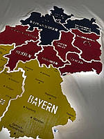 Карта Німеччини на акрилі з підсвічуванням між областями з підсвічуванням M - 100*75 cm колір Flag