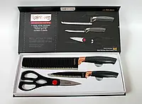Стильный и качественный набор рифленых ножей кухонных Rainberg Rb-8803, 3в1