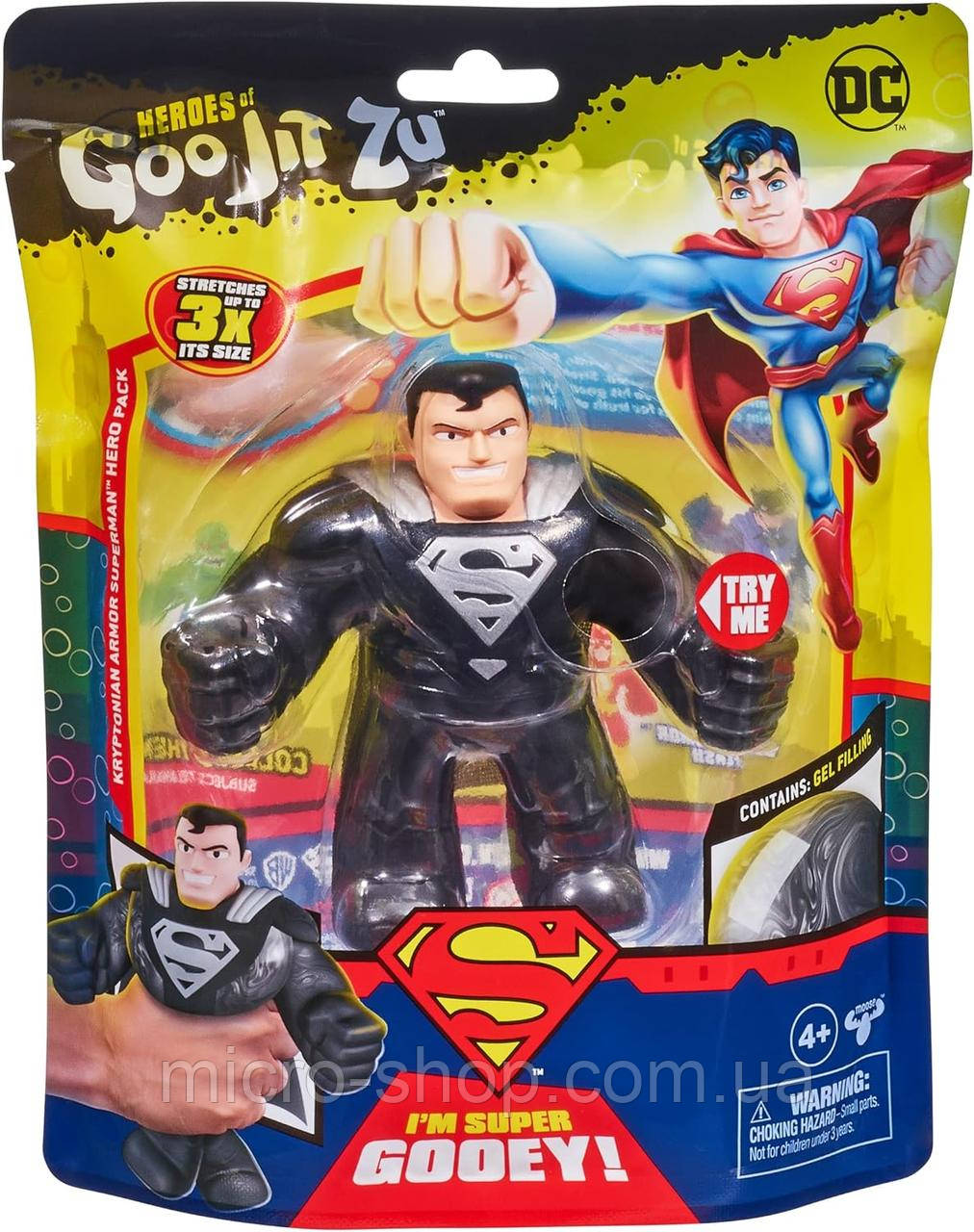 Фігурка тягучка Гуджітсу Супермен Heroes of Goo Jit Zu DC Hero Kryptonian Steel Superman