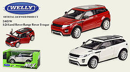 Машина мет. WELLY арт. 24021W (24шт/4) 1:24 RANGE ROVER EVOQUE, відкр.двері, капіт, 2 кольори,р-р игрушки – 17.5*7.5*6.5 см,