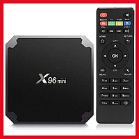 Смарт ТВ приставка Smart TV Box X96 Mini 4/32GB + Пульт, Android TV приставка с пультом для телевизора