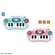 Синтезатор дитячий піаніно Синтезатор детский 886 на батарейках, муз.,світло, 2 кольори мікс, короб. 22*11,6*3,6см