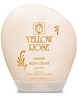 Масажний крем для тіла із золотом, імбиром і протеїнами шовку, Yellow Rose Ginger Body Cream with Silk