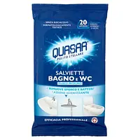 Влажные салфетки QUASAR SALVIETTE BAGNO e WC для ванной комнаты и туалета, 20 шт