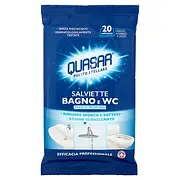 Влажные салфетки QUASAR SALVIETTE BAGNO e WC для ванной комнаты и туалета, 20 шт