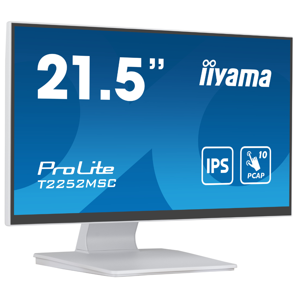 У Нас: Монітор РК 21.5" Iiyama T2252MSC-W2 IPS 1920х1080 60Гц безрамковий/сенсорний екран Білий -OK