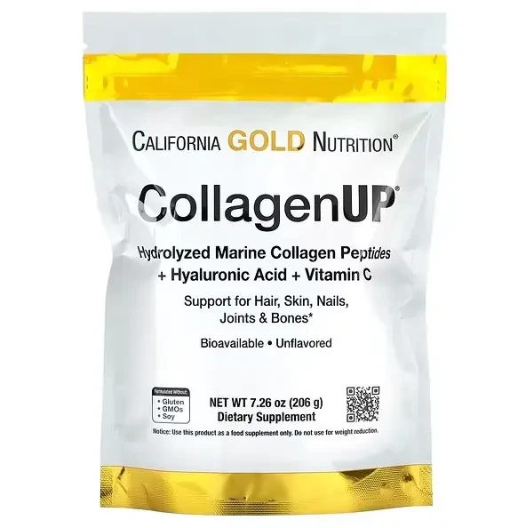 Морський колаген-пептид CollagenUP California GOLD з гіалуроновою кислотою та вітаміном C 5000, 206 г