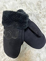 Женские черные варежки Ugg