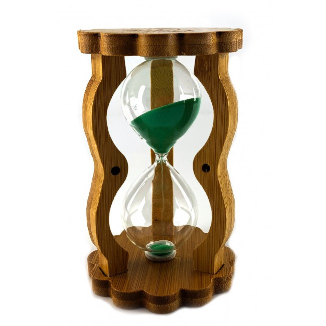 Дерев'яний пісочний годинник 10 хвилин для офісу фігурної форми 14х9х9 см