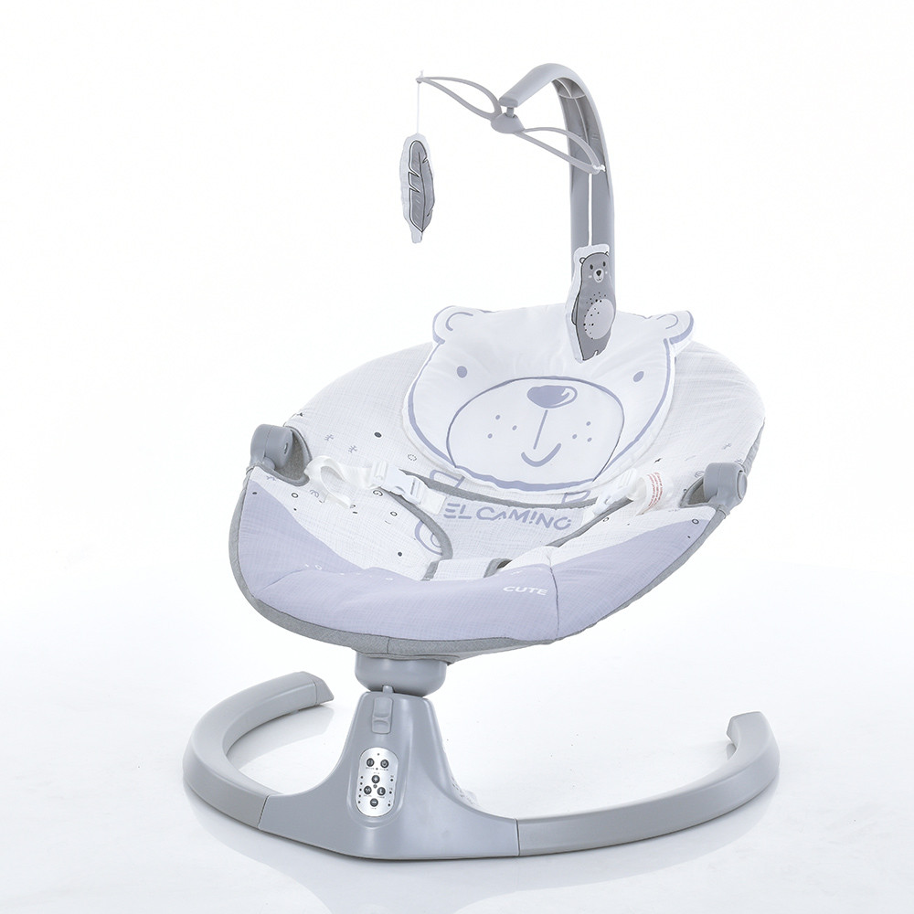 Убаюкивающий центр ME 1116 CUTE Gray пульт, 5швидк., таймер, 12 мелодій, Bluetooth, USB, 2 полож.спинки, сірий