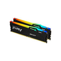 Модуль пам'яті для комп'ютера DDR5 64GB (2x32GB) 4800 MHz FURY Beast RGB Kingston Fury (ex.HyperX)