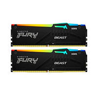 Модуль пам'яті для комп'ютера DDR5 64GB (2x32GB) 5200 MHz Beast RGB Kingston Fury (ex.HyperX)