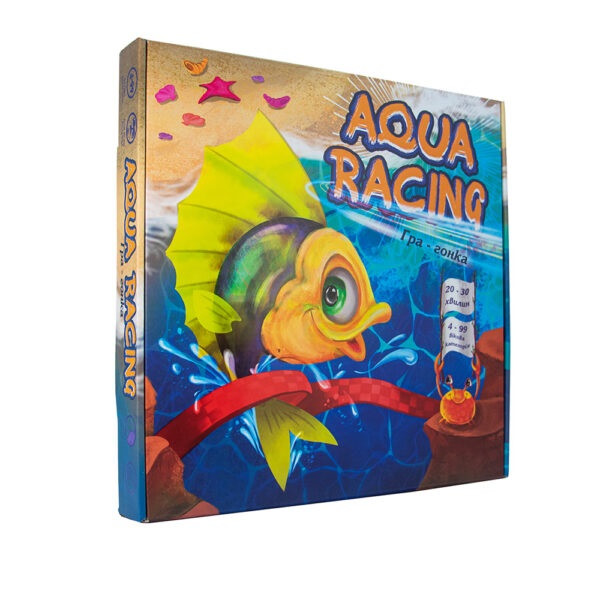 Настільна гра Aqua racing, українською мовою в коробці 33-32-4,5 см