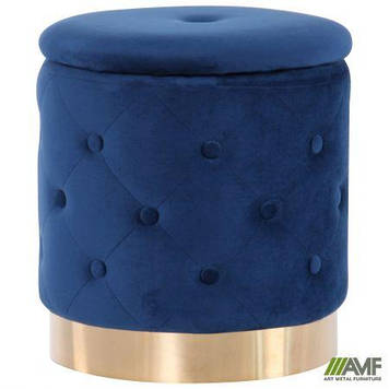 Пуф Janett Blue / Golden Chrom