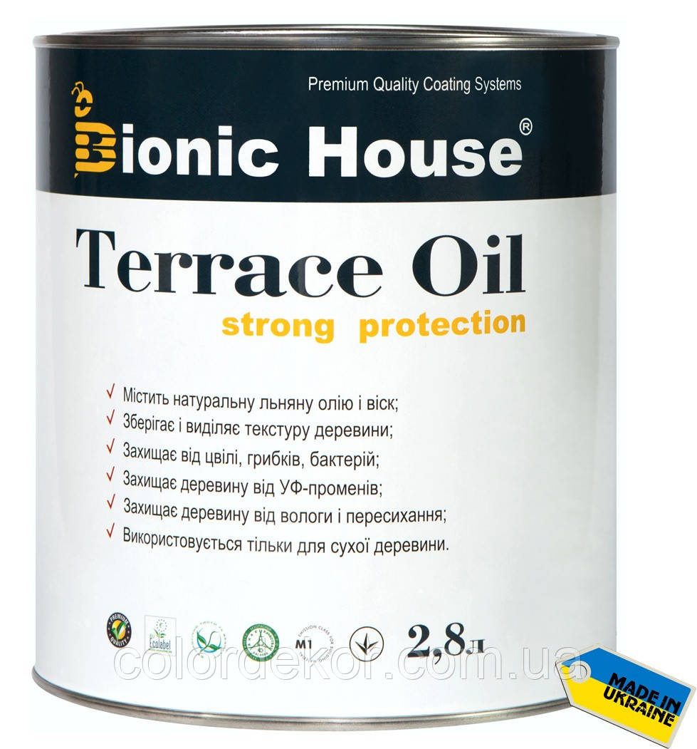 Деревозахисна олія TERRACE OIL Strong "Bionic House" 2,8 л