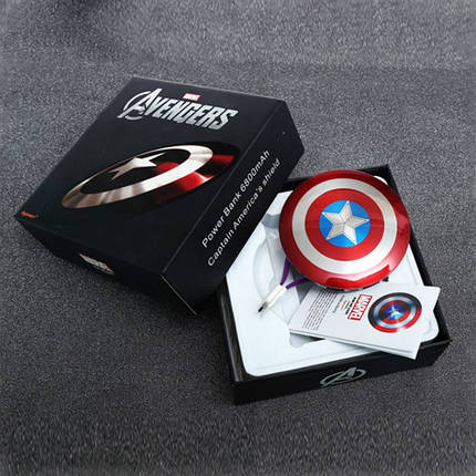 Power bank купити "Captain america" 6800 mAh, фото 2