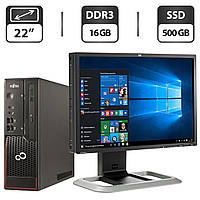 ПК+Монітор Fujitsu Esprimo C720 Desktop/ i3-4130/ 16GB RAM/ 500GB SSD NEW/ HD 4400+Б-клас 22" 1680x1050 VGA, DVI