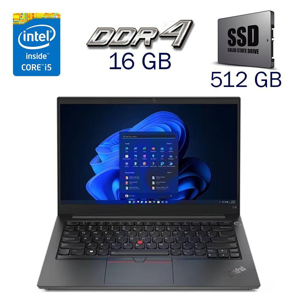 Ультрабук Б-клас Lenovo Thinkpad E14/ 14" (1920x1080)/ Core i5-10210U/ 16 GB RAM/ 512 GB SSD/ UHD 10th Gen