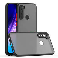 Матовий протиударний чохол для Xiaomi Redmi Note 8T чорний бампер