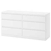 Комод с 6 ящиками IKEA KULLEN белый 903.092.45