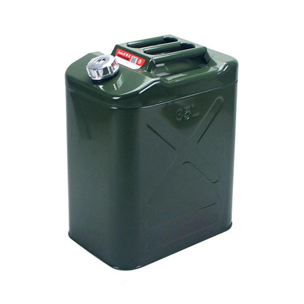 Каністра Merlion YT-HS-FX-35L, металева з клапаном + гнучка лійка, 35 л, 355х255х480 мм, Green, фото 1