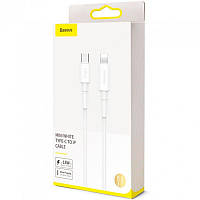 Кабель Lightning Baseus Mini Cable Type-C to iP iPhone PD 18W 1m White (CATLSW-02)