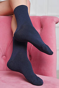 Шкарпетки жіночі демісезонні синього кольору р.37-41 170466P